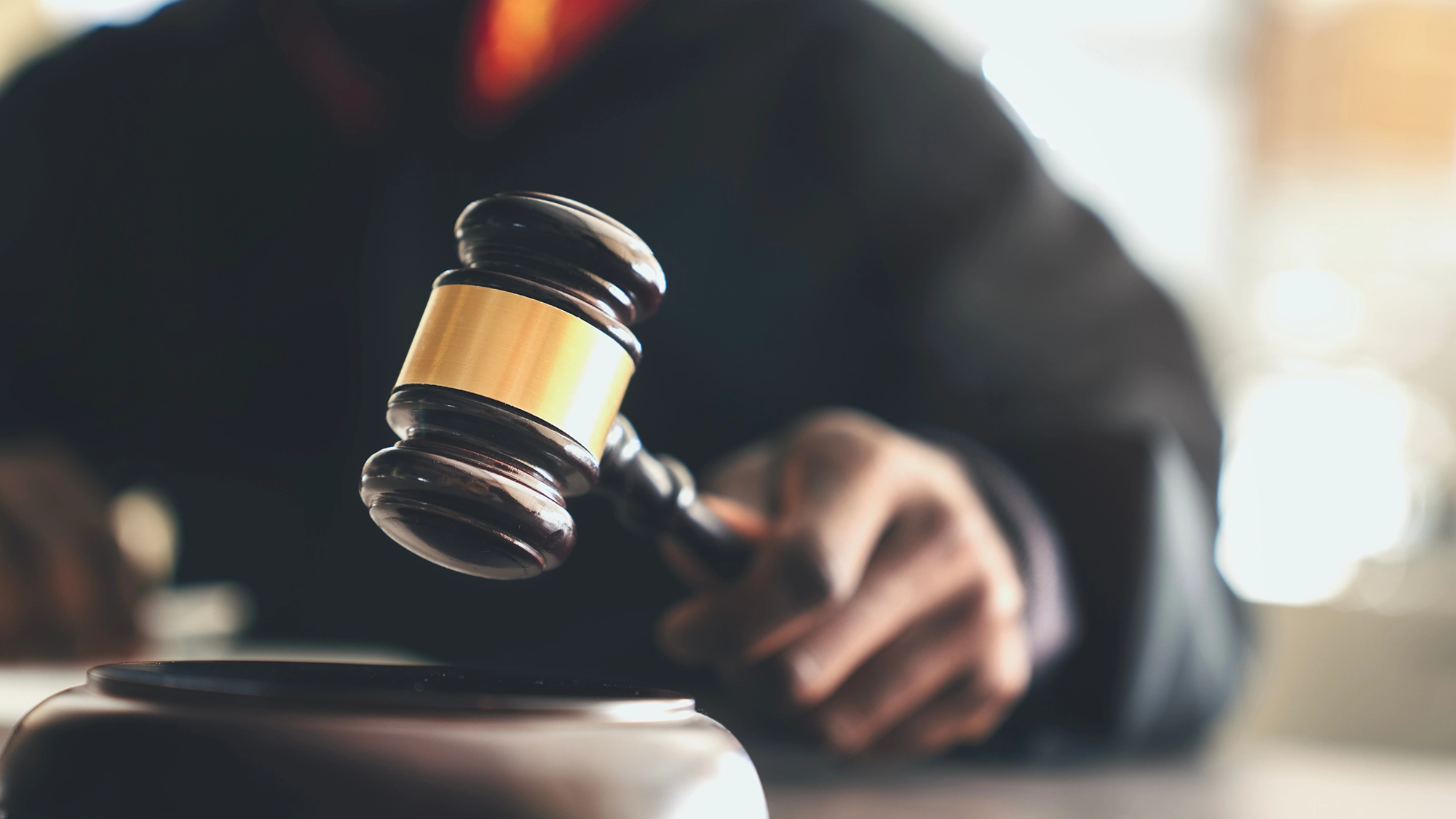 Judge with gavel giving expungement